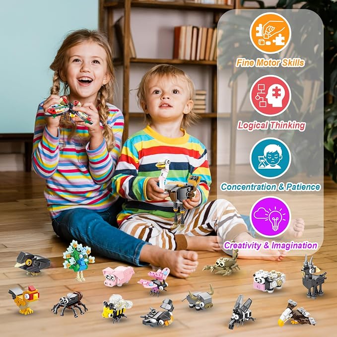 40PCS Mini Animal Building Blocks 4 Themes
