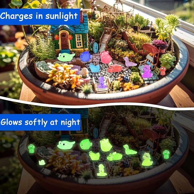 200PCS Glow in the Dark Mini Resin Animals 32 Styles